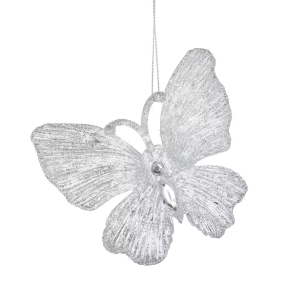 Set di 2 farfalle Souy paillet�s Argento