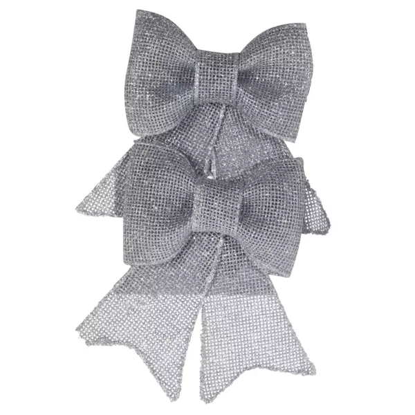 Lot de 2 n�uds (H18 cm) Evaz Argent