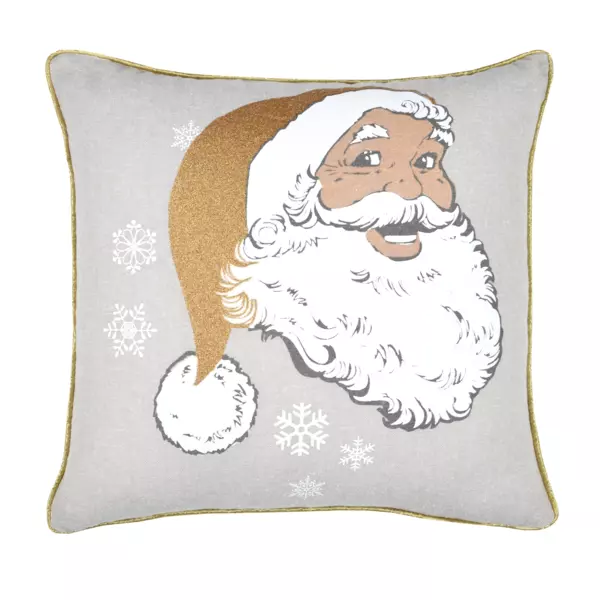 Coj�n de Navidad cuadrado (40 cm) Sib�rie  cuerda y oro

