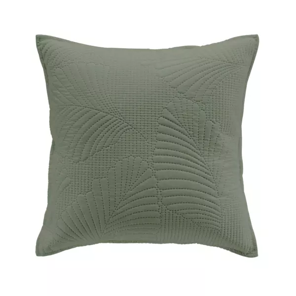 Housse de coussin carr�e microfibre (40 x 40 cm) Palombine Vert kaki