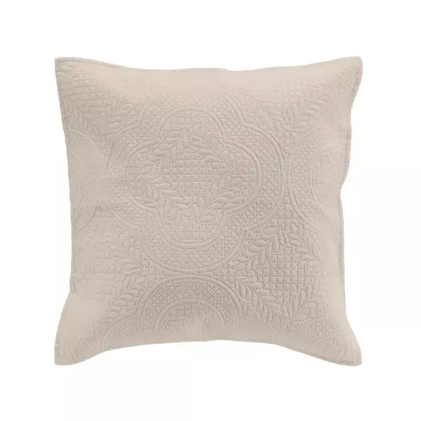 Housse de coussin carr�e microfibre (40 x 40 cm) Romane Taupe