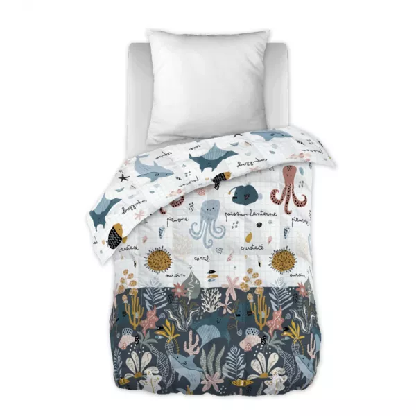 Edred�n estampado infantil (140 x 200 cm) Octopia Multicolor