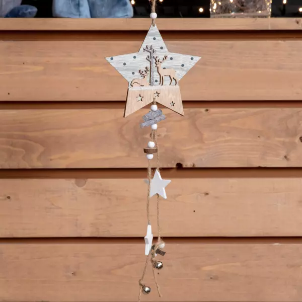 Estrella de Navidad para colgar G�ant Natural