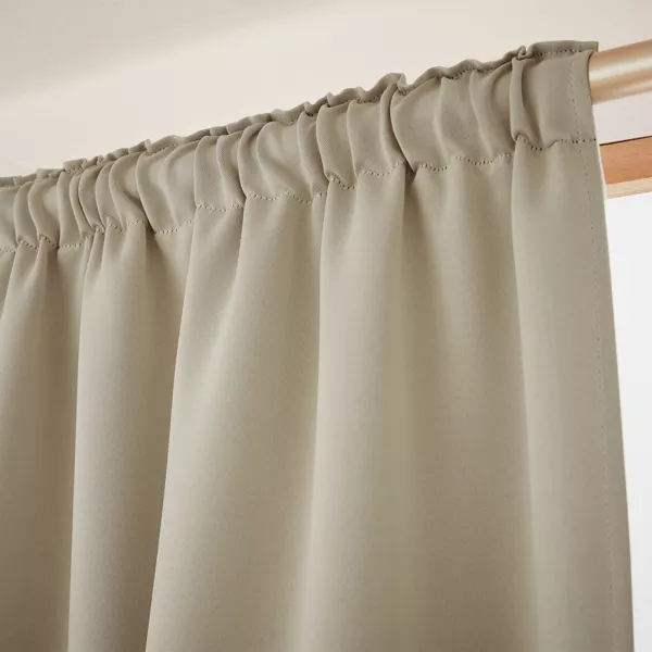 Cortina opaca  con cinta fruncidora (140 x 260 cm) Dark Topo