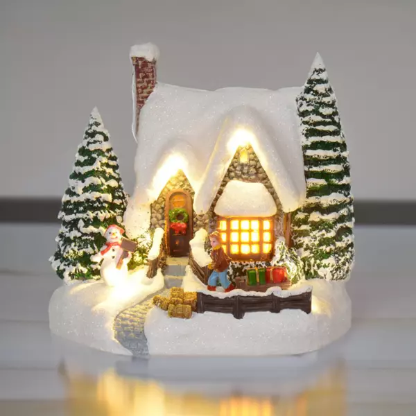 Beleuchtetes Haus Häuschen