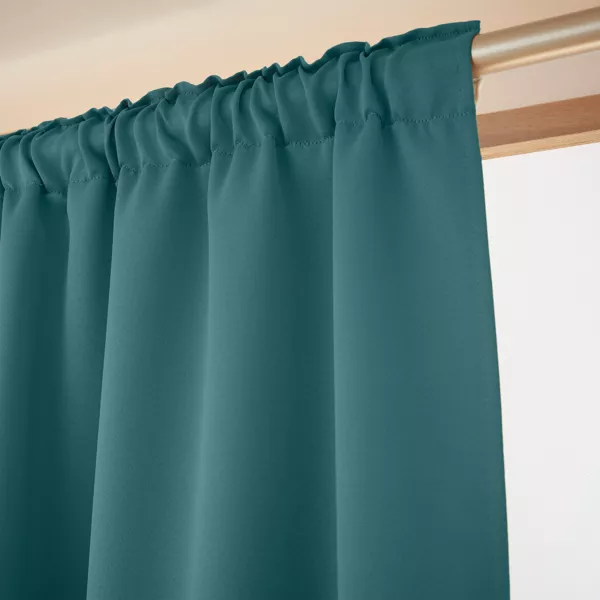 Rideau obscurcissant  galon fronceur (140 x 260 cm) Dark Bleu canard