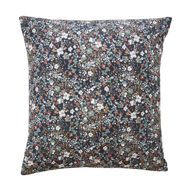 Quadratischer Musselin-Kopfkissenbezug (60 x 60 cm) Constance Dunkelblau