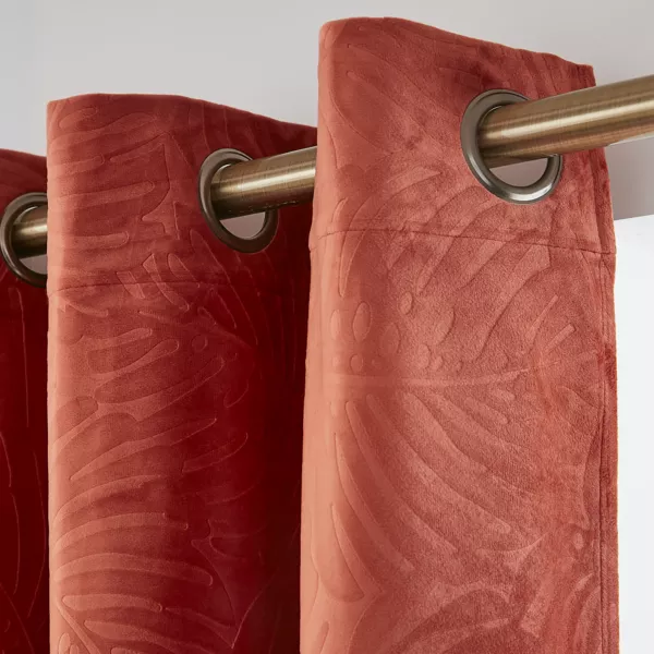 Rideau obscurcissant velours (140 x 280 cm) Fern Terracotta