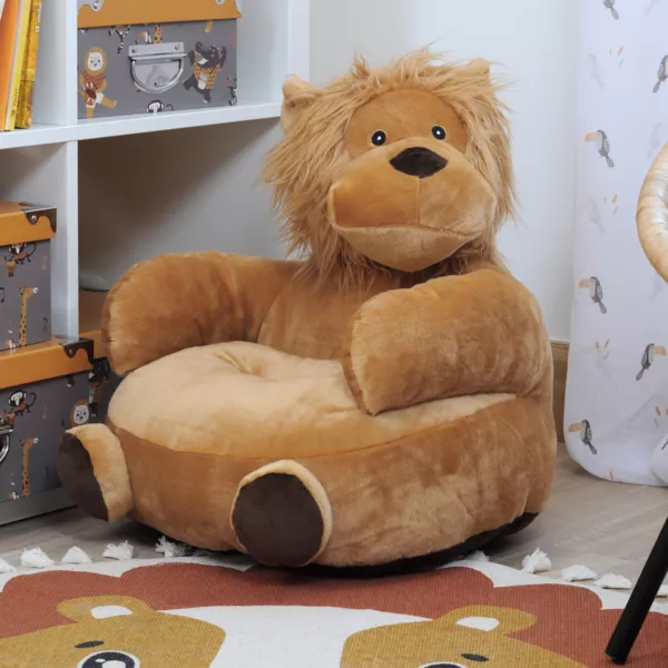 Taburete ni�o (45 x 45 cm) Zimba Marr�n camel