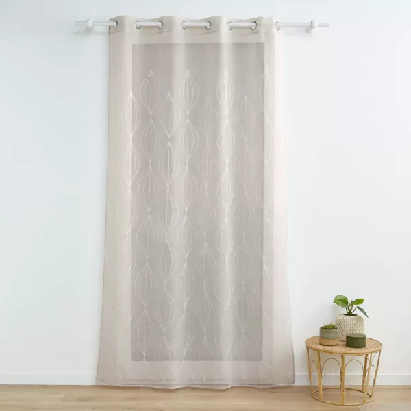 Gardine bestickt (140 x 240 cm) Galact�e Taupe