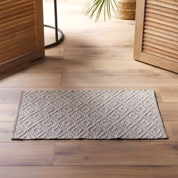 Tapis de salon coton (50 x 80 cm) Dorana Taupe