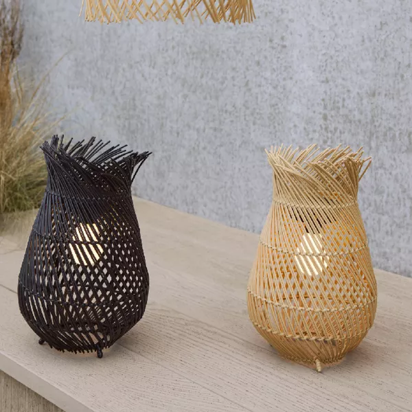 Solar LED-Tischleuchte Tropical - Naturfarben