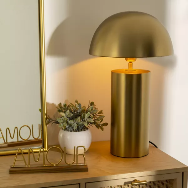 Bordlampe i industriel stil, metal (50 cm) Champi Guld