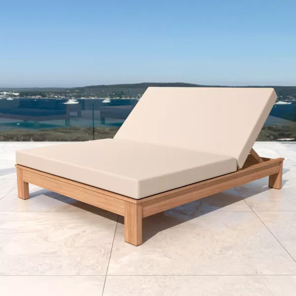 Transat double en bois d'acacia Born�o Sable