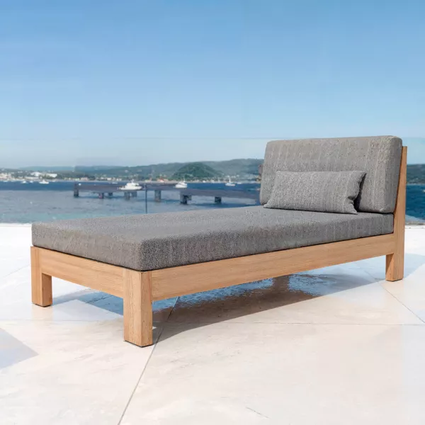 Penisola da giardino legno d'acacia Born�o - Grigio antracite