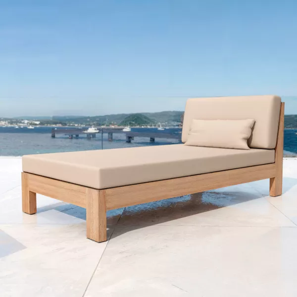 Chaiselongue aus Akazie Born�o - Sandfarben