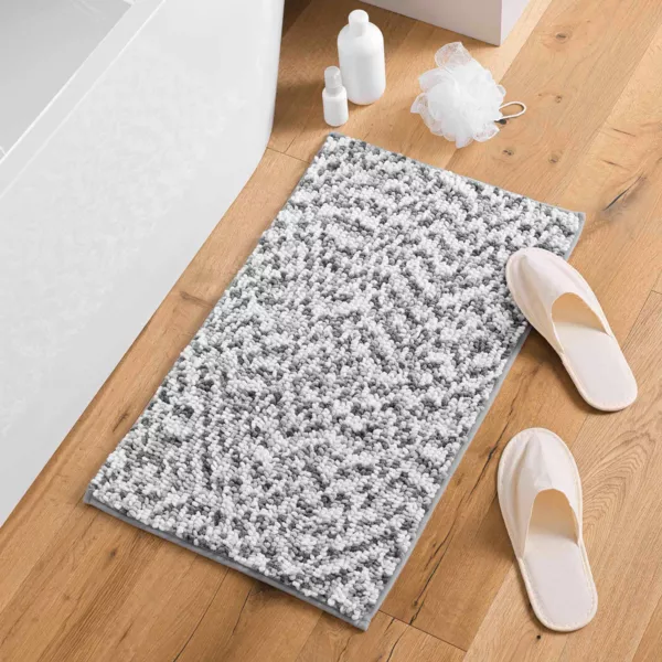 Alfombra de ba�o de microfibra (45 x 75 cm) Friza Gris antracita