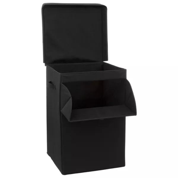 Cesto portabiancheria pieghevole (36 x 36 x 55 cm) Colorama Nero