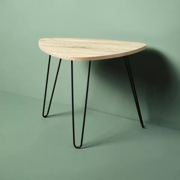 Tavolino trepiedi legno e metallo (Alt 40 cm) Gigogne