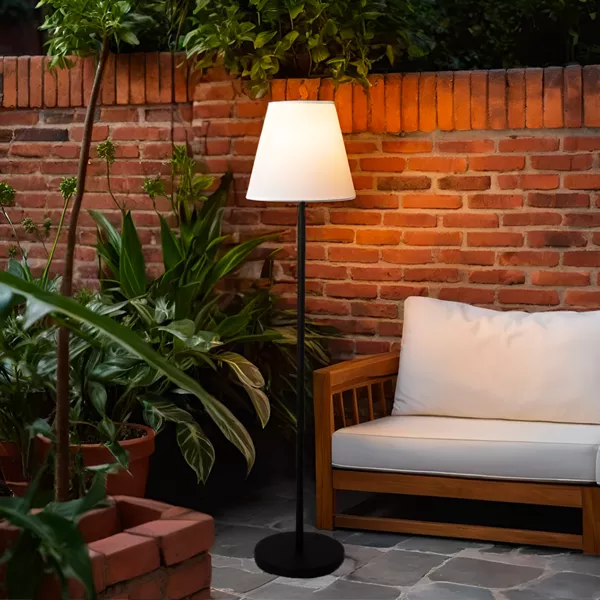 Lampadaire ext�rieur sans fil rechargeable USB LED (H150 cm) Brooklyn Noir