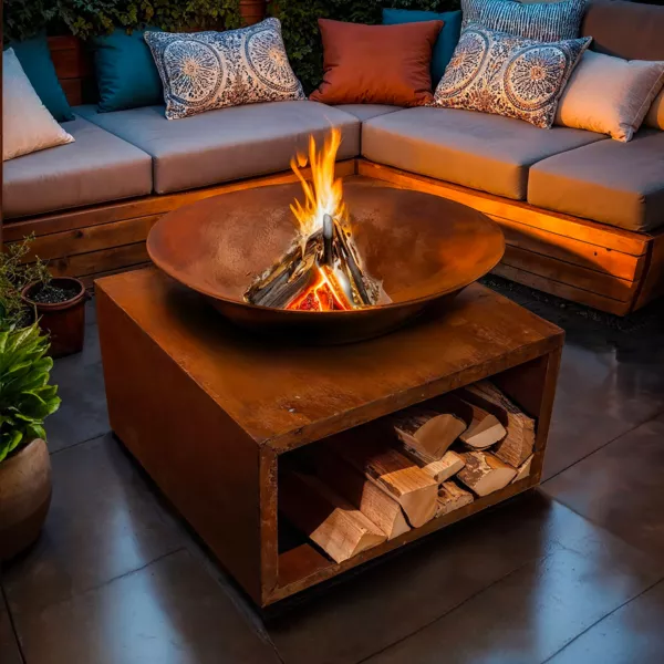 Brasero de jardin (D75 x H58 cm) Moderna Rouille