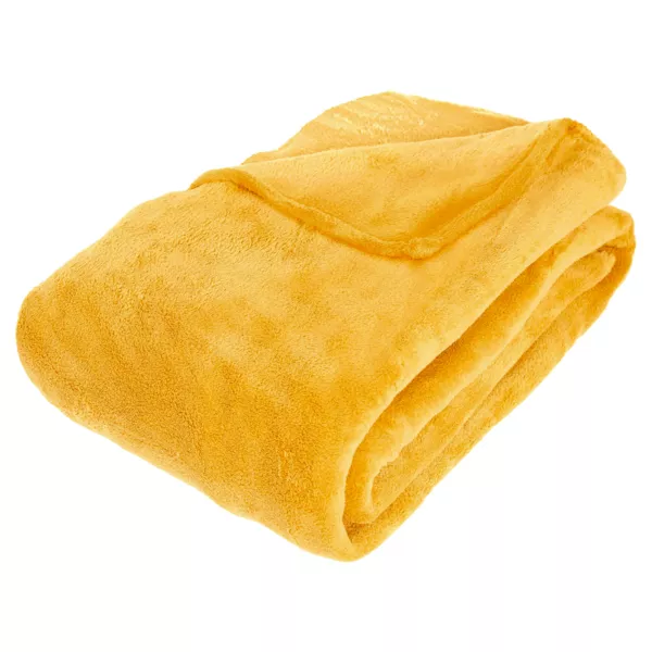 Manta suave (230 cm) Tendresse Amarillo ocre