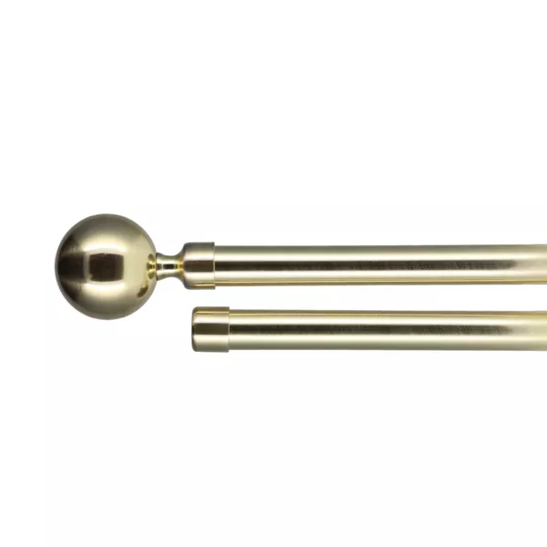 Verlengbare dubbele Gordijnroede Kit (L120 - L210 cm/ D19 mm) Paloma Goud