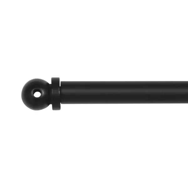 Udtr�kkelig rund gardinstang (L40 - 60 cm /D7 mm) Pietro Mat Sort
