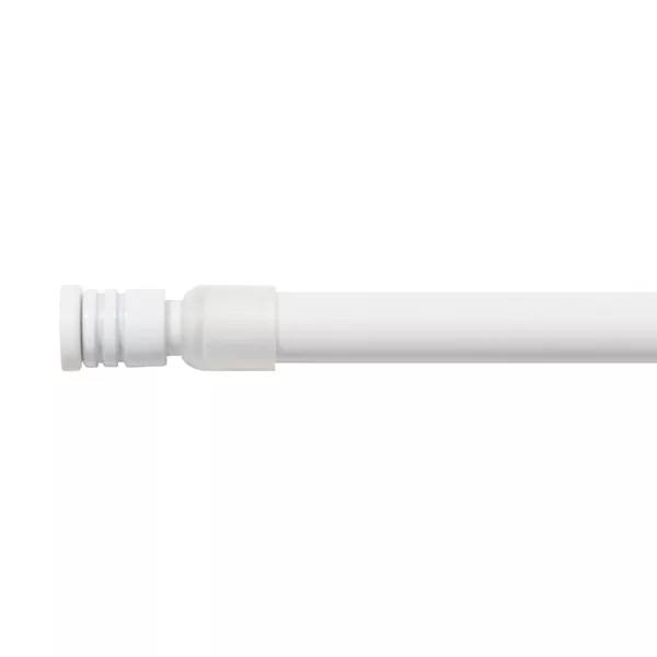 Barra redonda extensible con autobloqueo (L40 - 60 cm / D10 mm) Pia Blanco satinado