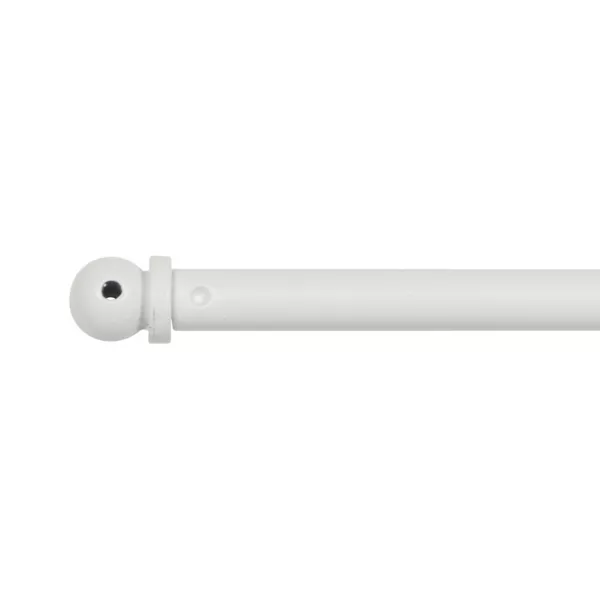 Verlengbare ronde gordijnroede (L60 - 80 cm/D7 mm) Pietro Wit mat