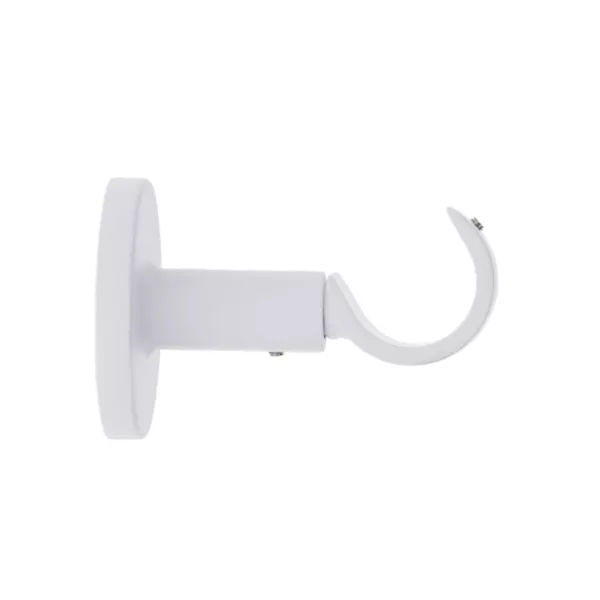 Soporte para barra fija (L65 / D28 mm) Lino tipo canal Blanco mate