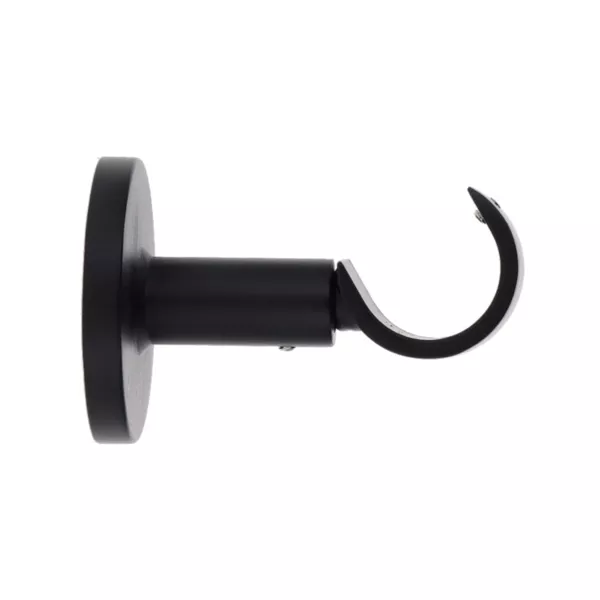 Support tringle fixe (L65 / D28 mm) Lino goutti�re Noir mat