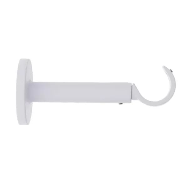 Soporte tipo canal para barra extensible (L115 - 155 / D28 mm) Lino Blanco mate