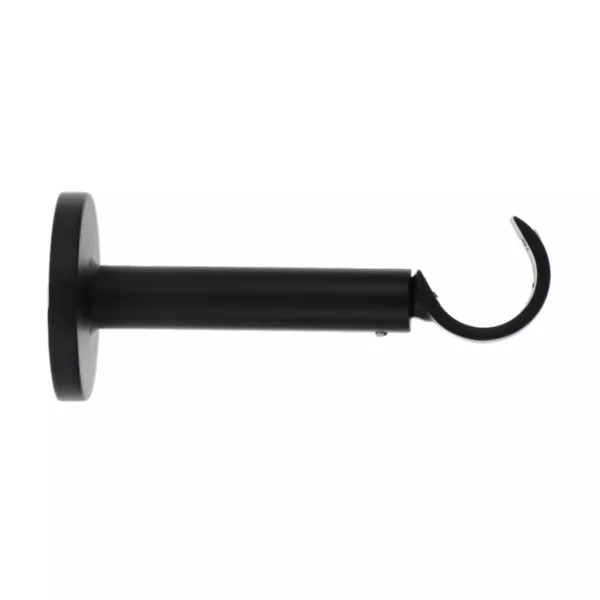 Supporto bastone tenda allungabile (L115 - 155 / D28 mm) Lino Nero opaco