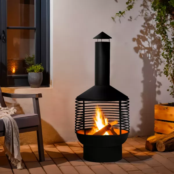 Bras�ro chimenea de exterior M�rida - Negro
