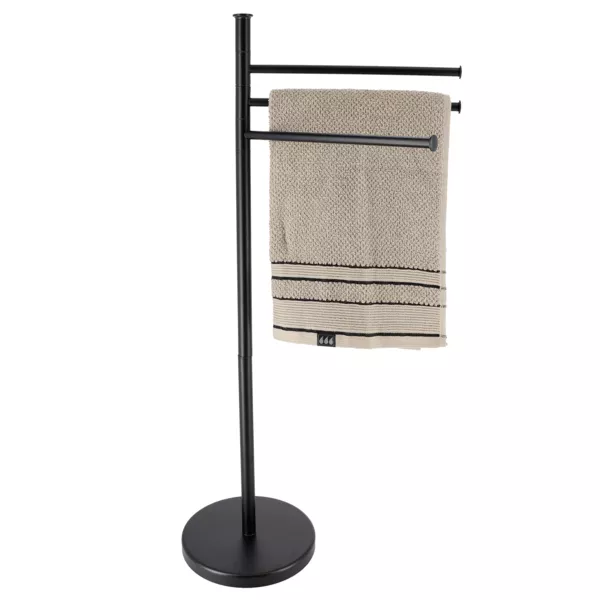 Porte serviette 3 niveaux en m�tal (H86 cm) Homy Noir