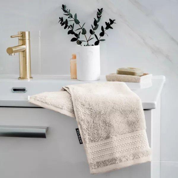 Asciugamano bagno cotone bio (30 x 50 cm) M�line Beige pampa