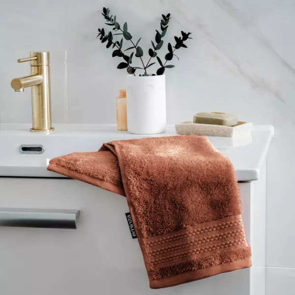 Asciugamano bagno cotone bio (30 x 50 cm) M�line Terracotta