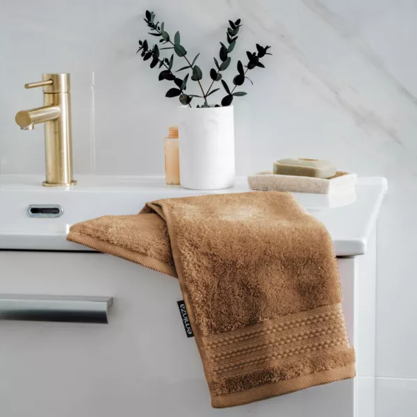 Asciugamano bagno cotone bio (30 x 50 cm) M�line Camel