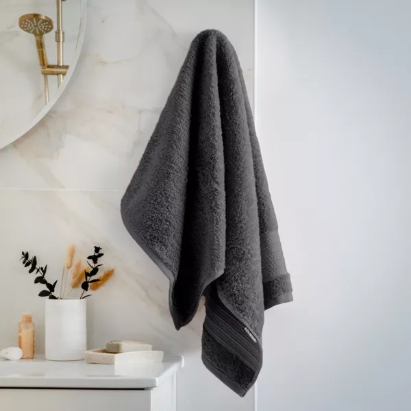 Badetuch aus Bio-Baumwolle (50 x 90 cm) M�line Dunkelgrau