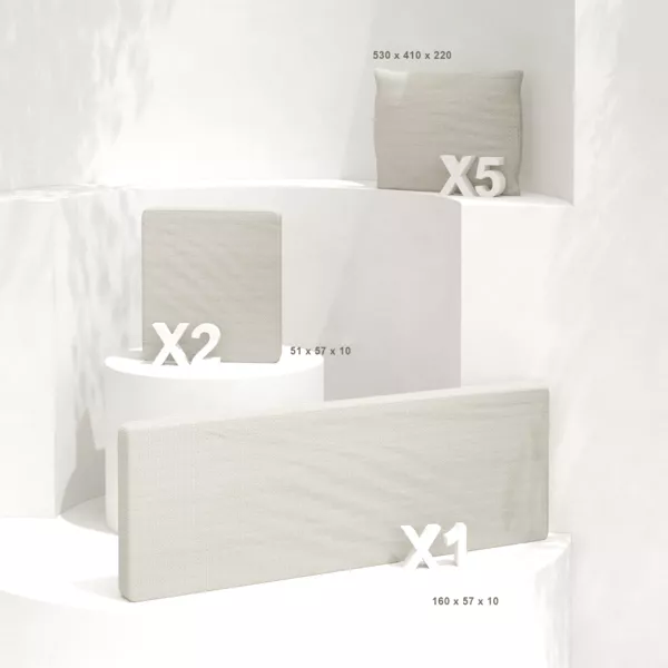 Fundas de coj�n de reemplazo para el conjunto de jard�n Calvi 5 personas - Beige jaspeado 