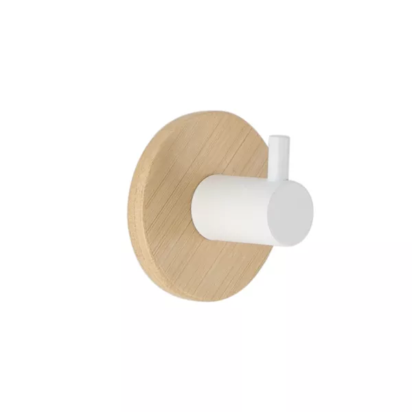 Selvkl�bende knage 3M bambus (D5 cm) Hvid