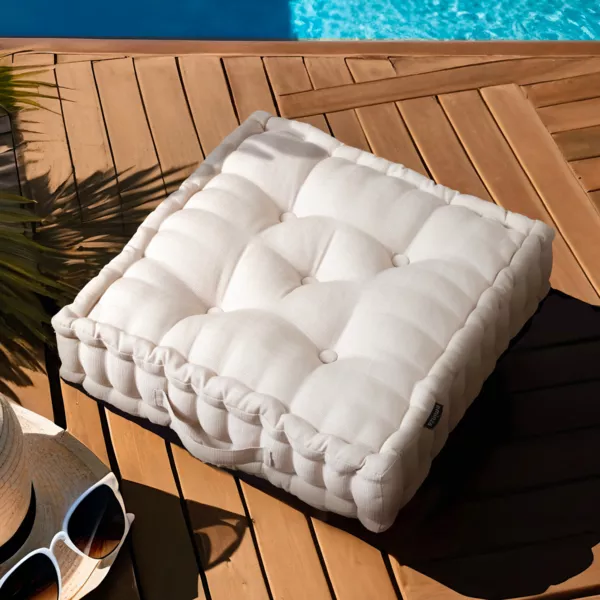 Bodenkissen Outdoor (50 x 50 cm) Sunset Cremewei�