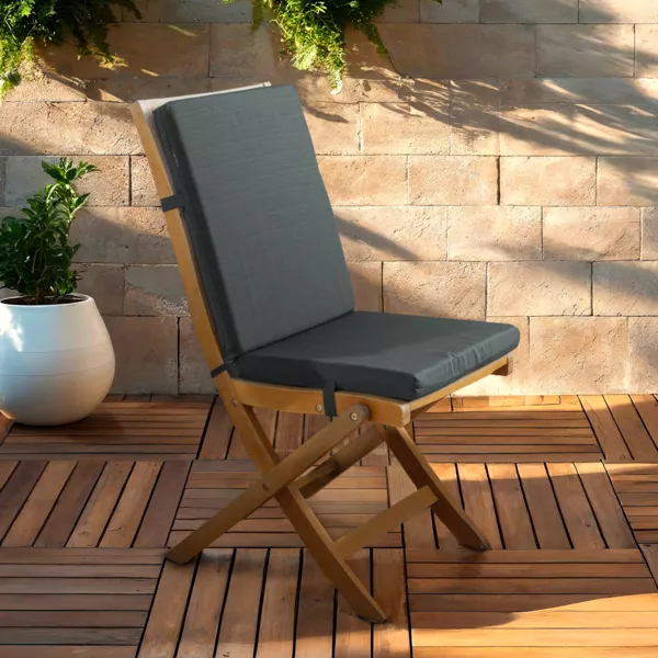 Cuscino per sedia da esterno con schienale (90 x 40 cm) Sunset Grigio antracite