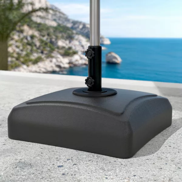 Soporte de sombrilla cuadrado universal para llenar 32L - Negro