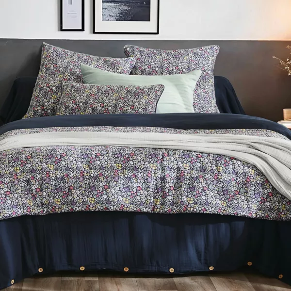 Edredon gaze de coton (90 x 200 cm) Elya Violet