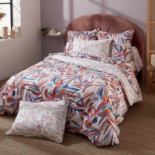 Baumwoll-Bettbezug (300 x 240 cm) Perroquet Salsa Mehrfarbig
