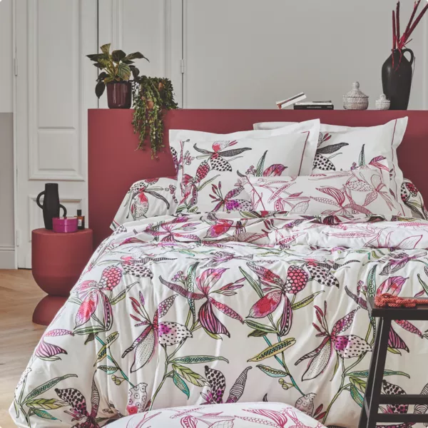 Housse de couette coton (240 x 220 cm) P�n�lope Rose