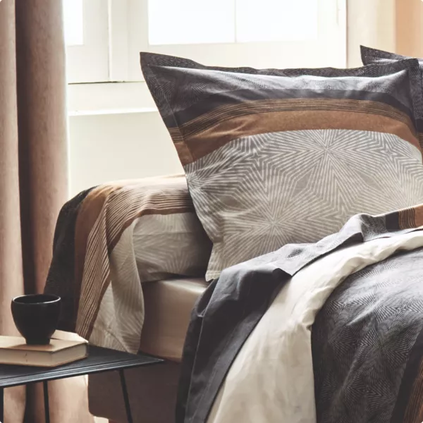 Taie de traversin satin de coton (L200 cm) Tiago Noire