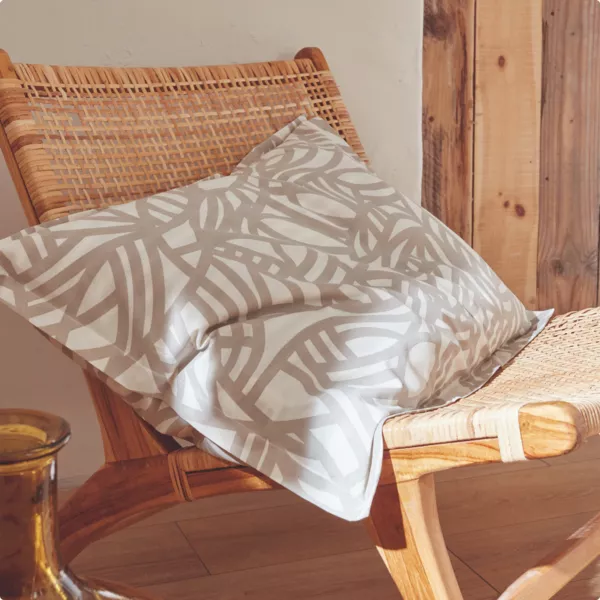 Federa cuscino letto rettangolare cotone lavato (50 x 70 cm) Serena Beige